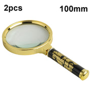 Lente d'ingrandimento portatile da 2 pezzi per libri di lettura per anziani, 60mm, 70mm, 80mm, 90mm, 100mm