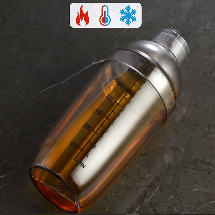 Shaker Cup da 3 pezzi PC Oz Cup Shaker con scala Shaker Shaker Latte Teiera Succo Brocca, 350ml Ordinary Transparent, 530ml Ordinary Transparent, 700ml Ordinary Transparent, 1000ml Ordinary Transparent, 350ml Black Double Scale, 530ml Black Double Scal...