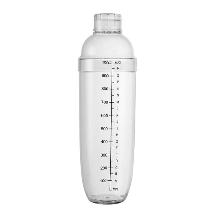 Shaker Cup da 3 pezzi PC Oz Cup Shaker con scala Shaker Shaker Latte Teiera Succo Brocca, 350ml Ordinary Transparent, 530ml Ordinary Transparent, 700ml Ordinary Transparent, 1000ml Ordinary Transparent, 350ml Black Double Scale, 530ml Black Double Scal...