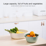 Cestino per riso da cucina Cesto per frutta in plastica a doppio piatto, U Shape Light Green, U Shape Dark Red, U Shape Light Gray, O Shape Light Green, O Shape Dark Red, O Shape Light Gray