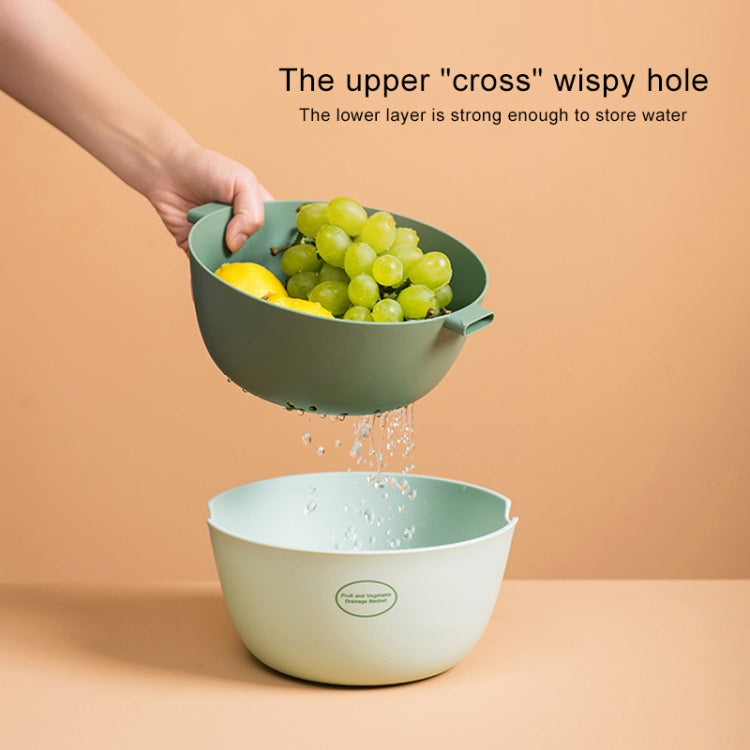 Cestino per riso da cucina Cesto per frutta in plastica a doppio piatto, U Shape Light Green, U Shape Dark Red, U Shape Light Gray, O Shape Light Green, O Shape Dark Red, O Shape Light Gray
