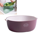 Cestino per riso da cucina Cesto per frutta in plastica a doppio piatto, U Shape Light Green, U Shape Dark Red, U Shape Light Gray, O Shape Light Green, O Shape Dark Red, O Shape Light Gray
