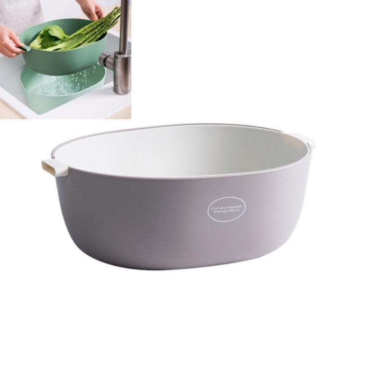 Cestino per riso da cucina Cesto per frutta in plastica a doppio piatto, U Shape Light Green, U Shape Dark Red, U Shape Light Gray, O Shape Light Green, O Shape Dark Red, O Shape Light Gray