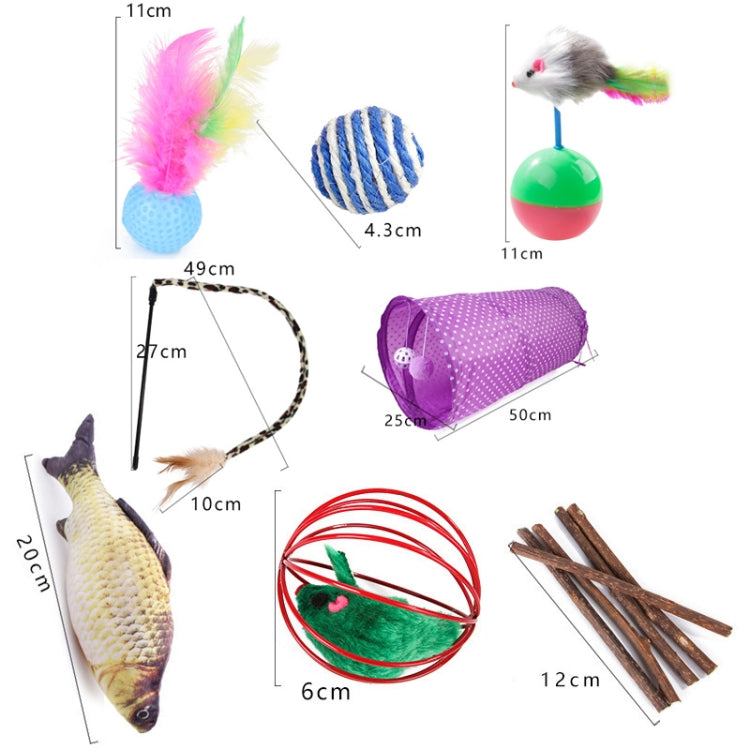 Giocattolo per gatti per animali domestici, topo con piume, divertente canale per gatti, sfera in sisal, giocattoli molari, 28 in 1 Cat Toy