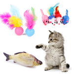 Giocattolo per gatti per animali domestici, topo con piume, divertente canale per gatti, sfera in sisal, giocattoli molari, 28 in 1 Cat Toy