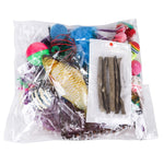 Giocattolo per gatti per animali domestici, topo con piume, divertente canale per gatti, sfera in sisal, giocattoli molari, 28 in 1 Cat Toy