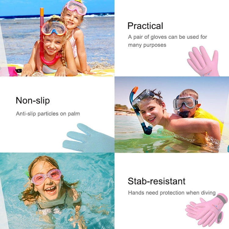 DIVE&SAIL Guanti da sub per bambini da 3 mm Guanti caldi per nuoto e snorkeling in neoprene antigraffio, S for Aged 4-6, M for Aged 6-9, L for for Aged 9-12, XL for Aged 12-14
