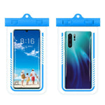 Custodia impermeabile per telefono cellulare in TPU trasparente per nuoto subacqueo da 2 pezzi, Black, Light Blue, Rose Red, Orange, Tender Green