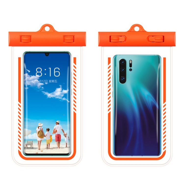 Custodia impermeabile per telefono cellulare in TPU trasparente per nuoto subacqueo da 2 pezzi, Black, Light Blue, Rose Red, Orange, Tender Green