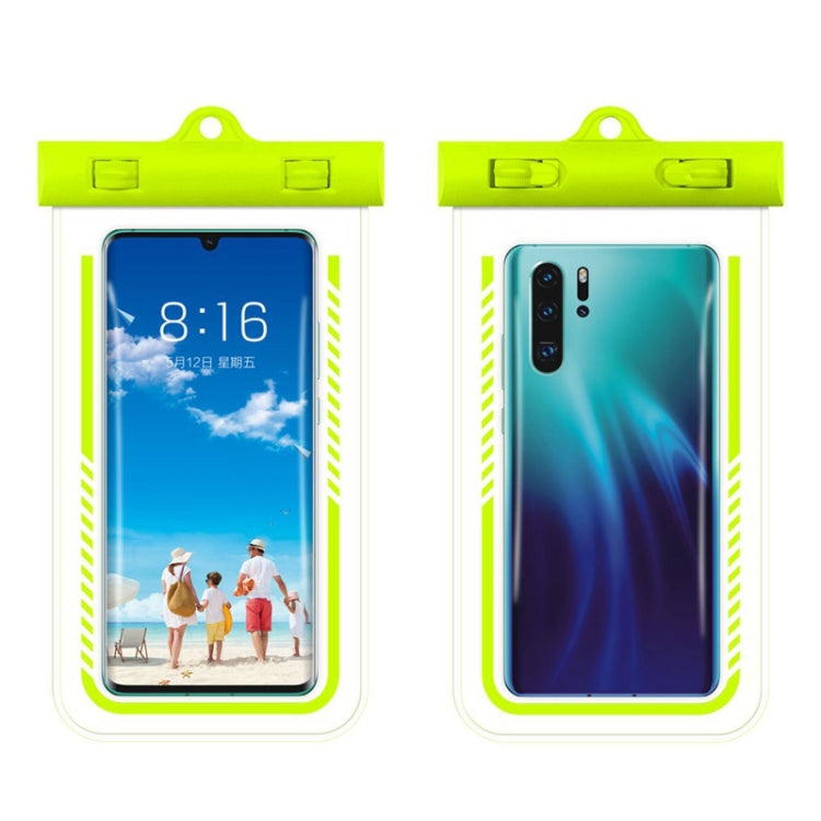 Custodia impermeabile per telefono cellulare in TPU trasparente per nuoto subacqueo da 2 pezzi, Black, Light Blue, Rose Red, Orange, Tender Green