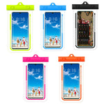 Custodia impermeabile per telefono cellulare in TPU trasparente per nuoto subacqueo da 2 pezzi, Black, Light Blue, Rose Red, Orange, Tender Green