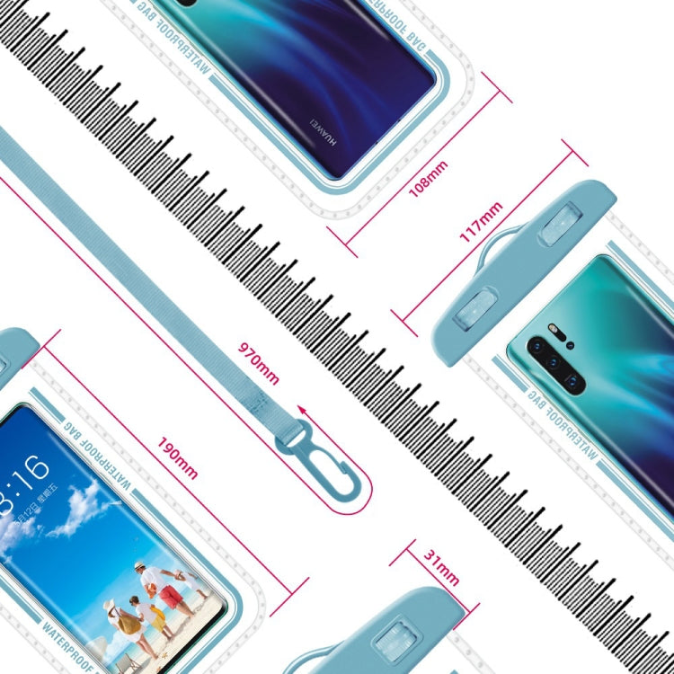 Custodia per cellulare trasparente impermeabile da 2 pezzi, White, Green, Gray Blue, Macaron Blue, Macaron Red, Black