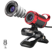 HXSJ A859 480P Rete di computer Telecamera da corso Videocamera USB Microfono fonoassorbente incorporato, Red, Black, No Camera Function Black, No Camera Function  Red