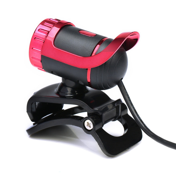 HXSJ A859 480P Rete di computer Telecamera da corso Videocamera USB Microfono fonoassorbente incorporato, Red, Black, No Camera Function Black, No Camera Function  Red