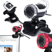 HXSJ A859 480P Rete di computer Telecamera da corso Videocamera USB Microfono fonoassorbente incorporato, Red, Black, No Camera Function Black, No Camera Function  Red