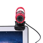 HXSJ A859 480P Rete di computer Telecamera da corso Videocamera USB Microfono fonoassorbente incorporato, Red, Black, No Camera Function Black, No Camera Function  Red