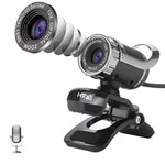 HXSJ A859 480P Rete di computer Telecamera da corso Videocamera USB Microfono fonoassorbente incorporato, Red, Black, No Camera Function Black, No Camera Function  Red