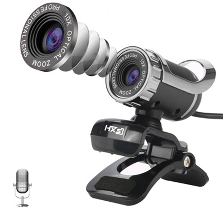 HXSJ A859 480P Rete di computer Telecamera da corso Videocamera USB Microfono fonoassorbente incorporato, Red, Black, No Camera Function Black, No Camera Function  Red