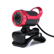 HXSJ A859 480P Rete di computer Telecamera da corso Videocamera USB Microfono fonoassorbente incorporato, Red, Black, No Camera Function Black, No Camera Function  Red