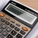 Deli 1559N Calcolatrice vocale dal vivo Calcolatrice finanziaria multifunzionale per ufficio a 12 bit, 1559N