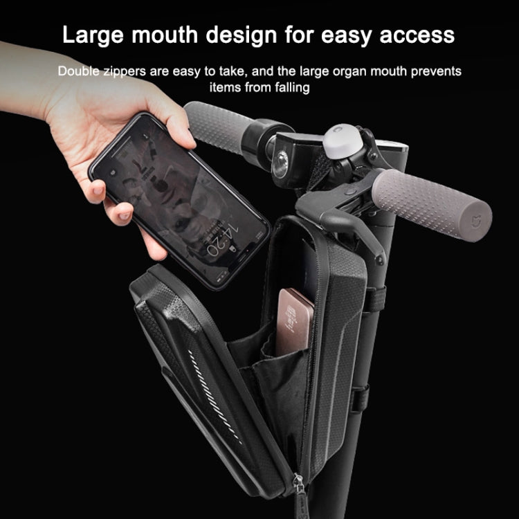 WHEEL UP X5 Borsa anteriore per bici con guscio rigido EVA Borsa anteriore per bicicletta per scooter elettrico Borsa con maniglia pieghevole elettrica, X5-2L, X5-PLUS-3L