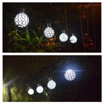 Lampada solare da giardino a sospensione 2 pezzi