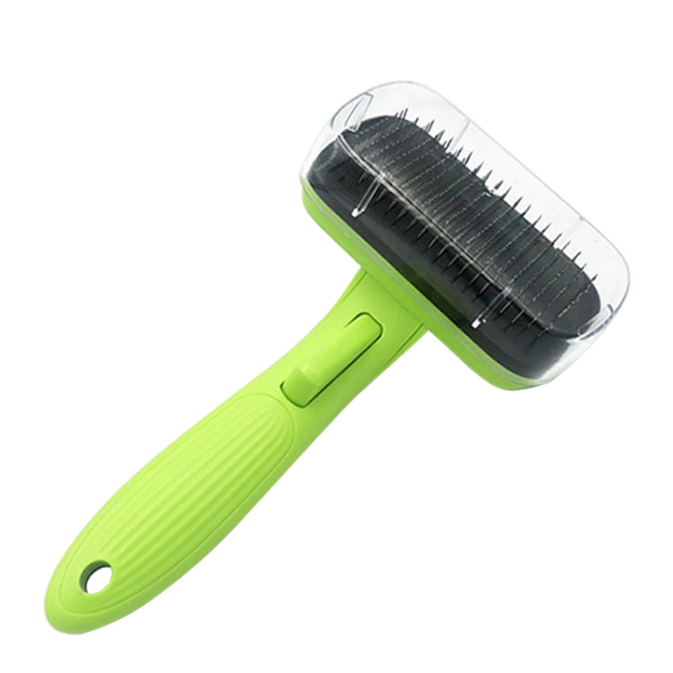 Pettine per depilazione animali domestici Spazzola per depilazione automatica Prodotti per la pulizia del pettine per toelettatura dei peli di cane, Green