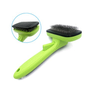 Pettine per depilazione animali domestici Spazzola per depilazione automatica Prodotti per la pulizia del pettine per toelettatura dei peli di cane, Green