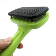 Pettine per depilazione animali domestici Spazzola per depilazione automatica Prodotti per la pulizia del pettine per toelettatura dei peli di cane, Green