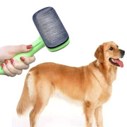 Pettine per depilazione animali domestici Spazzola per depilazione automatica Prodotti per la pulizia del pettine per toelettatura dei peli di cane, Green