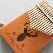 Pianoforte portatile Kalimba a 17 toni, Mahogany-Classic Deer, Bamboo-Classic Deer, Mahogany-Sun God, Mahogany-Six-Pointed Star, Mahogany-Blue (Classic Deer), Spruce-Classic Deer, White-Classic Deer, Acacia-Classic Deer, Sapele-Classic Deer            ...