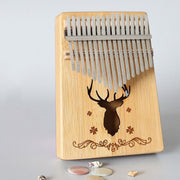 Pianoforte portatile Kalimba a 17 toni, Mahogany-Classic Deer, Bamboo-Classic Deer, Mahogany-Sun God, Mahogany-Six-Pointed Star, Mahogany-Blue (Classic Deer), Spruce-Classic Deer, White-Classic Deer, Acacia-Classic Deer, Sapele-Classic Deer            ...