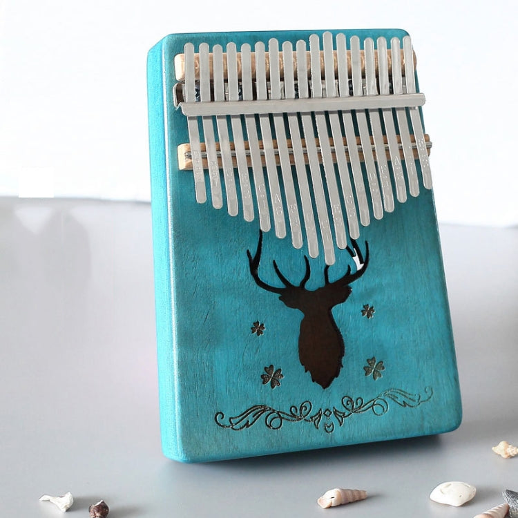 Pianoforte portatile Kalimba a 17 toni, Mahogany-Classic Deer, Bamboo-Classic Deer, Mahogany-Sun God, Mahogany-Six-Pointed Star, Mahogany-Blue (Classic Deer), Spruce-Classic Deer, White-Classic Deer, Acacia-Classic Deer, Sapele-Classic Deer            ...
