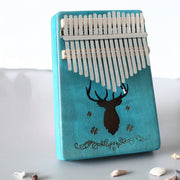 Pianoforte portatile Kalimba a 17 toni, Mahogany-Classic Deer, Bamboo-Classic Deer, Mahogany-Sun God, Mahogany-Six-Pointed Star, Mahogany-Blue (Classic Deer), Spruce-Classic Deer, White-Classic Deer, Acacia-Classic Deer, Sapele-Classic Deer            ...