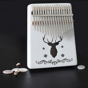 Pianoforte portatile Kalimba a 17 toni, Mahogany-Classic Deer, Bamboo-Classic Deer, Mahogany-Sun God, Mahogany-Six-Pointed Star, Mahogany-Blue (Classic Deer), Spruce-Classic Deer, White-Classic Deer, Acacia-Classic Deer, Sapele-Classic Deer            ...