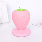 Lampada da notte a forma di fragola in silicone per la casa creativa, ricaricabile tramite USB, decorazione da comodino, luce per atmosfera, Pink Strawberry, Red Strawberry, White Strawberry