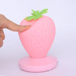 Lampada da notte a forma di fragola in silicone per la casa creativa, ricaricabile tramite USB, decorazione da comodino, luce per atmosfera, Pink Strawberry, Red Strawberry, White Strawberry