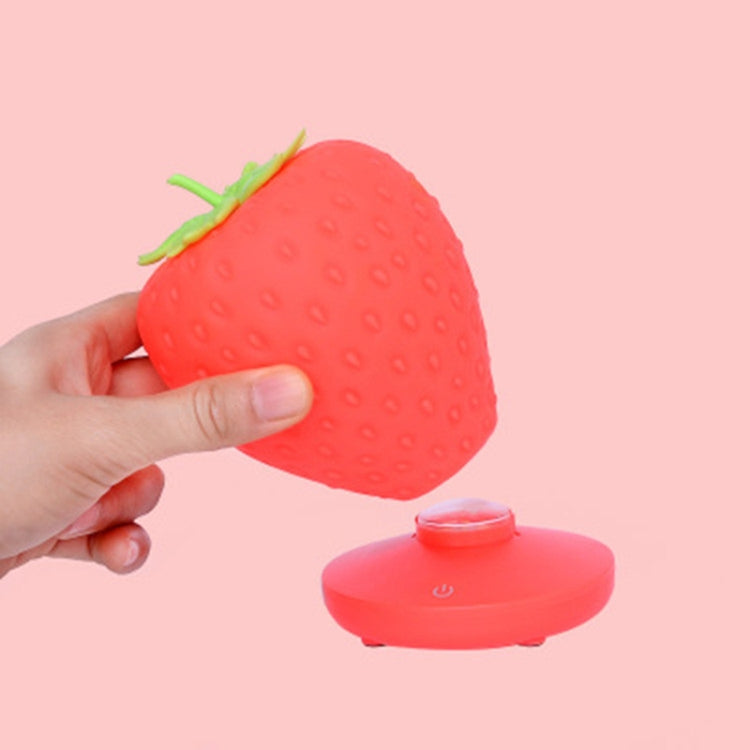 Lampada da notte a forma di fragola in silicone per la casa creativa, ricaricabile tramite USB, decorazione da comodino, luce per atmosfera, Pink Strawberry, Red Strawberry, White Strawberry
