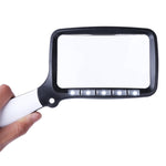 Lente d'ingrandimento portatile 2X con 5 luci LED
