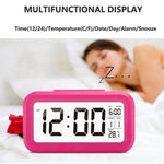 Tipo di temperatura Sveglia Lazy Snooze Orologio elettronico retroilluminato silenzioso, Battery(White), Battery(Green), Battery(Black), Battery(Blue), Battery(Rose Red)