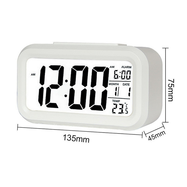 Tipo di temperatura Sveglia Lazy Snooze Orologio elettronico retroilluminato silenzioso, Battery(White), Battery(Green), Battery(Black), Battery(Blue), Battery(Rose Red)
