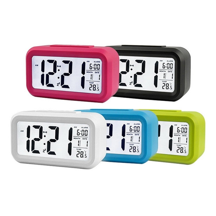 Tipo di temperatura Sveglia Lazy Snooze Orologio elettronico retroilluminato silenzioso, Battery(White), Battery(Green), Battery(Black), Battery(Blue), Battery(Rose Red)