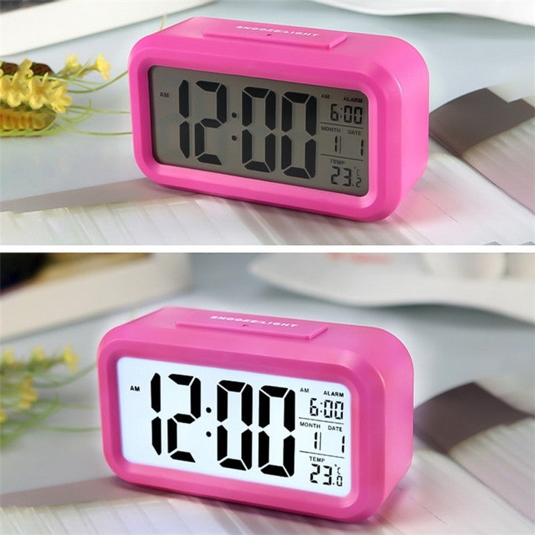 Tipo di temperatura Sveglia Lazy Snooze Orologio elettronico retroilluminato silenzioso, Battery(White), Battery(Green), Battery(Black), Battery(Blue), Battery(Rose Red)