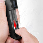 Caricabatterie USB singolo per batterie 18650 con torcia