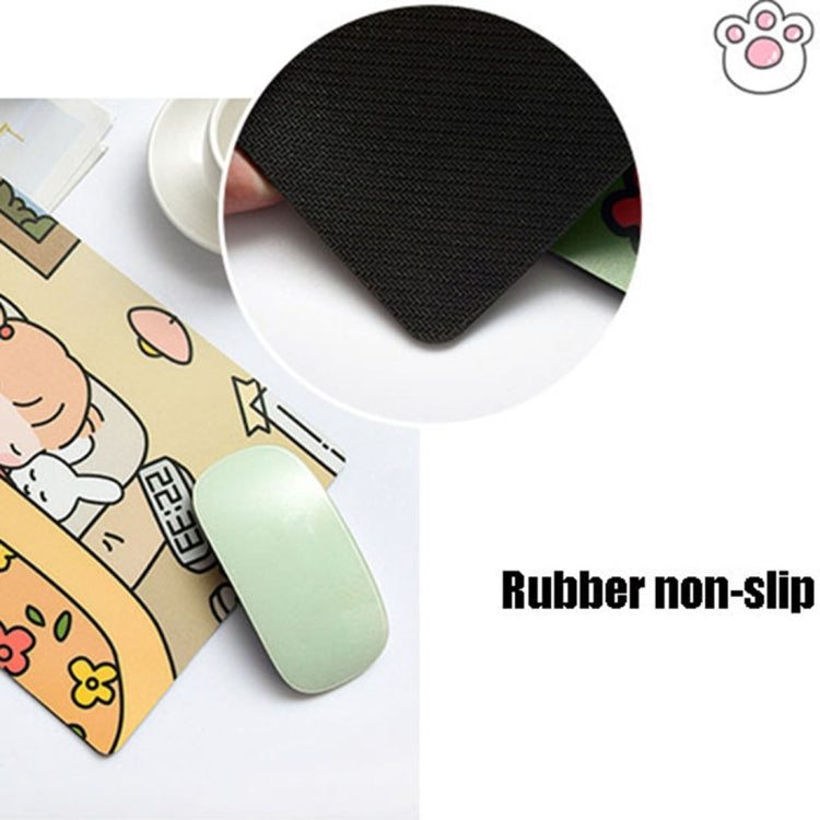 Tappetino per mouse per studente portatile, creativo, simpatico cartone animato, coniglio, ragazza, 5 pezzi, Sofa, Hide and seek, Sleeping, Eating