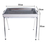 HZ-003 Griglia per barbecue Stufa portatile per esterni in acciaio inossidabile Griglia per barbecue a carbone per uso domestico, M, L
