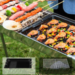 HZ-003 Griglia per barbecue Stufa portatile per esterni in acciaio inossidabile Griglia per barbecue a carbone per uso domestico, M, L