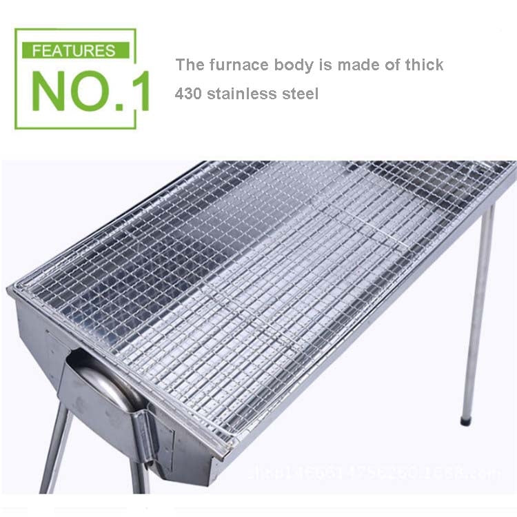 HZ-003 Griglia per barbecue Stufa portatile per esterni in acciaio inossidabile Griglia per barbecue a carbone per uso domestico, M, L