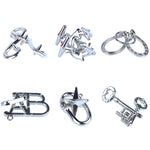 Set 6 pezzi Magic Lock puzzle in lega di zinco
