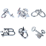 6 pezzi/set Magic Lock Cervello in lega di zinco per lo sviluppo di puzzle, 6 PCS / Set Puzzles Lock